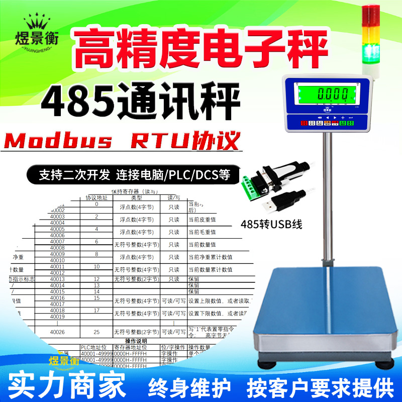 RS485电子秤对接PLC上传重量控制快速上手教程