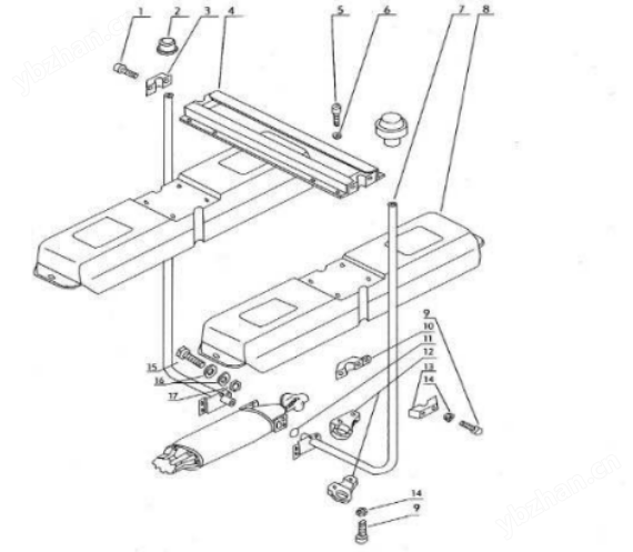 潛水式推流（造流）曝氣機CAD安裝圖