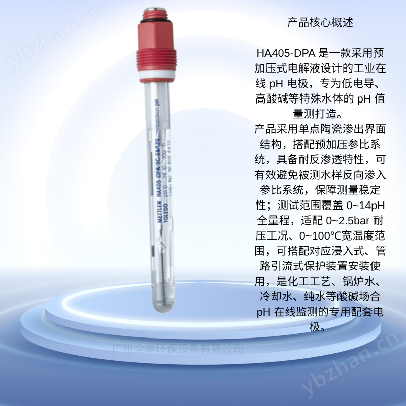 PH電極預加壓式電解液單點陶瓷滲出界面