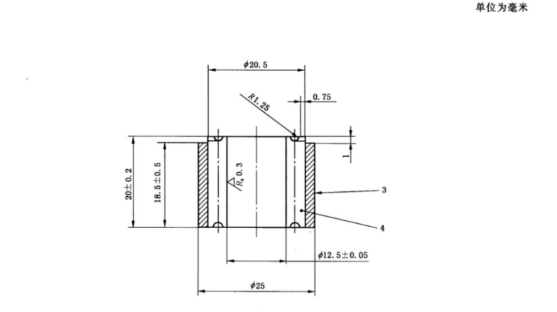 制样的对开模具-弹性回复和压应变试验  说明方案