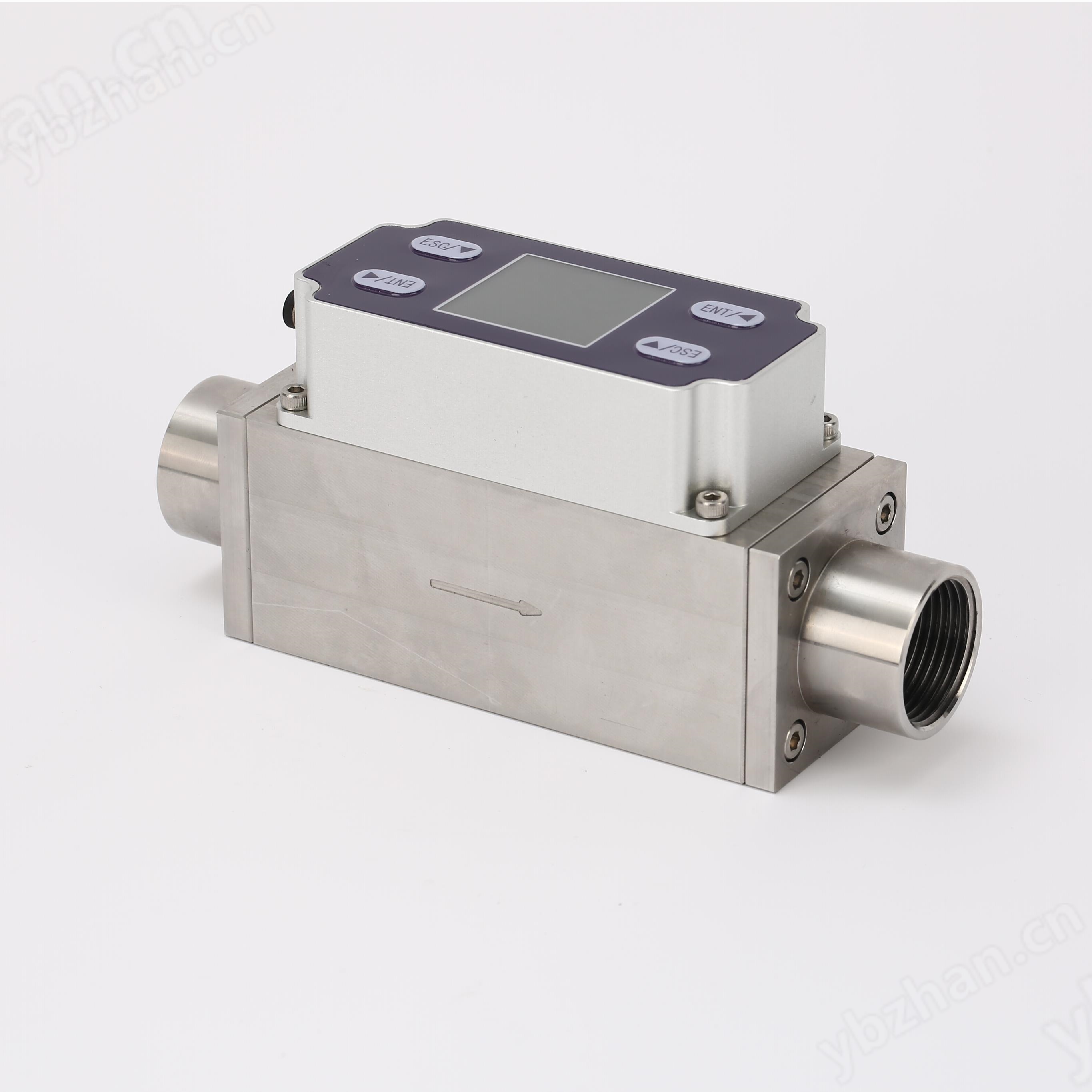 Small thermal gas mass flowmeter